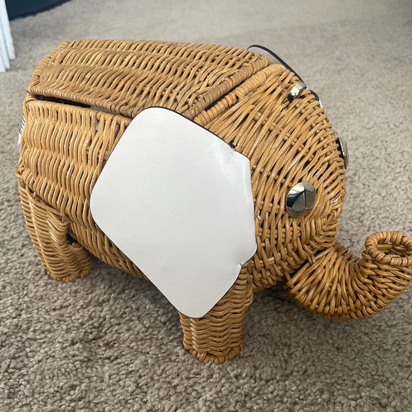 kate spade Bags Kate Spade Tiny Elephant Large Crossbody Wicker Bag
